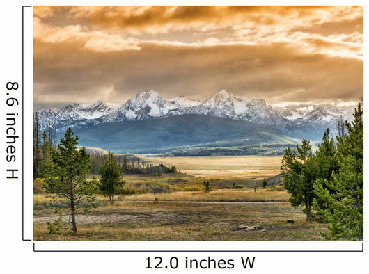 Sunset Over Mountains in Idaho 