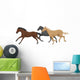 Three Isolated Galloping Horses 
