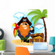 Pirate With a Parrot - Vector Illustration 