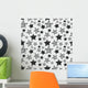 Seamless Black Star Pattern Wall Decal