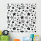 Seamless Black Star Pattern Wall Decal