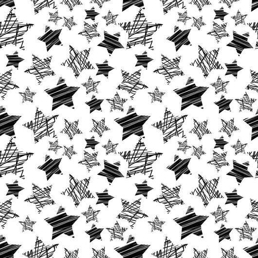 Seamless Black Star Pattern Wall Decal