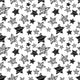 Seamless Black Star Pattern Wall Decal