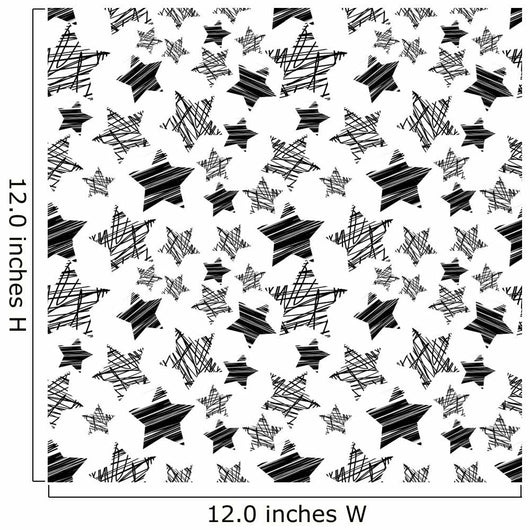 Seamless Black Star Pattern Wall Decal
