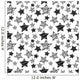 Seamless Black Star Pattern Wall Decal