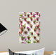 Flowerpots and colorful flower on a white wall,  Old European to Wall Mural