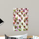 Flowerpots and colorful flower on a white wall,  Old European to Wall Mural