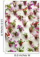 Flowerpots and colorful flower on a white wall,  Old European to Wall Mural