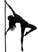 woman pole dancer silhouette 