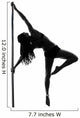 woman pole dancer silhouette 