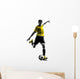 brazilian soccer football player young man kicking silhouette Wall Decal