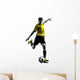 brazilian soccer football player young man kicking silhouette Wall Decal