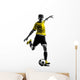 brazilian soccer football player young man kicking silhouette Wall Decal