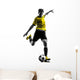 brazilian soccer football player young man kicking silhouette Wall Decal