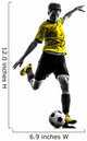 brazilian soccer football player young man kicking silhouette Wall Decal