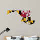 Maryland Flag Map Wall Decal