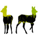 Doe venison deer animal silhouettes in wild nature forest landsc Wall Decal