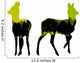 Doe venison deer animal silhouettes in wild nature forest landsc Wall Decal