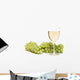 White wine and green grapes Wall Decal