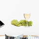 White wine and green grapes Wall Decal
