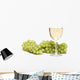 White wine and green grapes Wall Decal