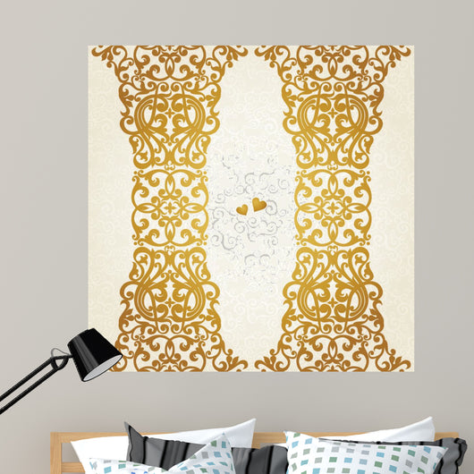 Vector seamless border in Victorian style. 
