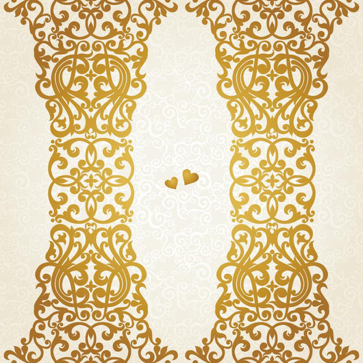 Vector seamless border in Victorian style. 
