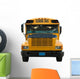 Front view of yellow school bus isolated Wall Decal