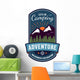 Camping adventure badge emblem Wall Decal