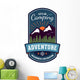 Camping adventure badge emblem Wall Decal
