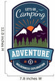 Camping adventure badge emblem Wall Decal