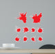 Vector red scratched, crumpled background (splashing, blob, sp 