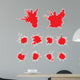 Vector red scratched, crumpled background (splashing, blob, sp 