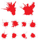 Vector red scratched, crumpled background (splashing, blob, sp 