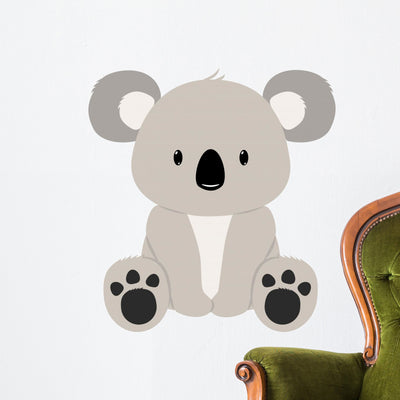 Koala Bear Wall Decal shown on a wall