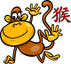 Monkey Chinese Zodiac Horoscope Wall Decal