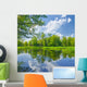 Sunny spring landscape by The Narew River. 