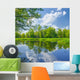 Sunny spring landscape by The Narew River. 