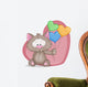 Cat with baloons Wall Decal