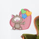 Cat with baloons Wall Decal