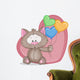 Cat with baloons Wall Decal