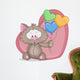 Cat with baloons Wall Decal