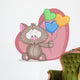 Cat with baloons Wall Decal