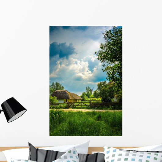 Ancient traditional ukrainian rural cottage 