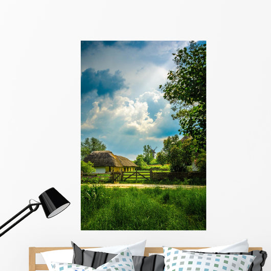 Ancient traditional ukrainian rural cottage 