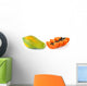 papaya isolated on white background Wall Decal
