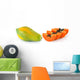 papaya isolated on white background Wall Decal