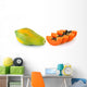 papaya isolated on white background Wall Decal