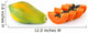 papaya isolated on white background Wall Decal