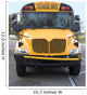 A view of the front of a school bus. Wall Mural